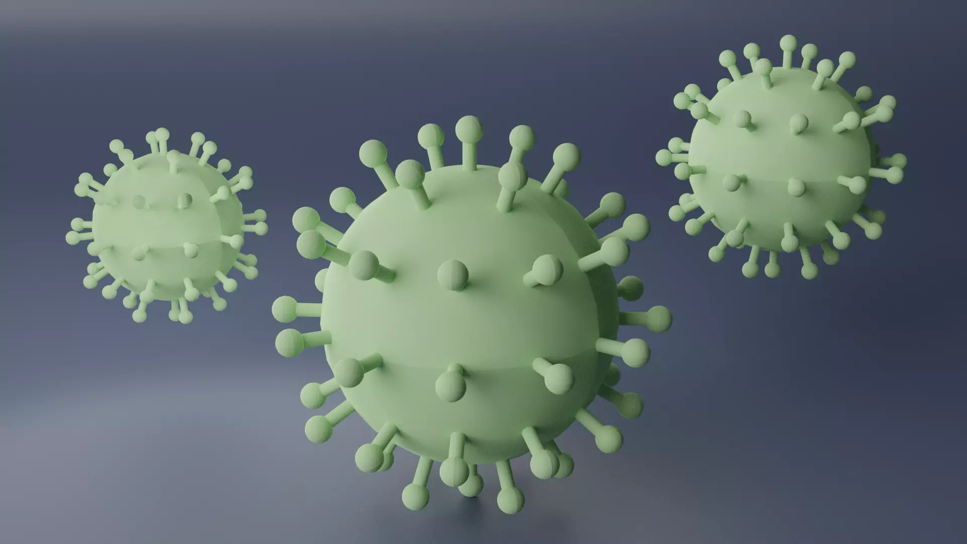 Corona Virus Low-poly 3D model_0