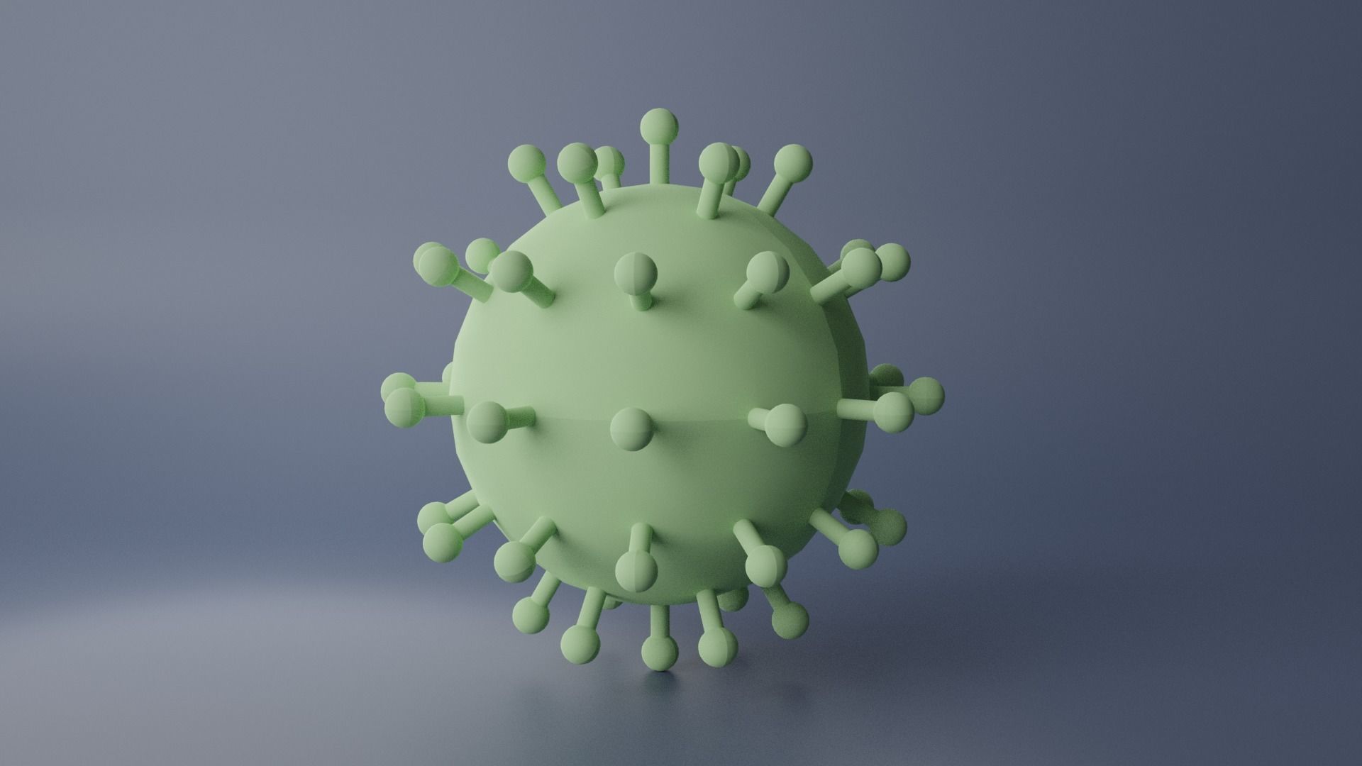 Corona Virus Low-poly 3D model_3