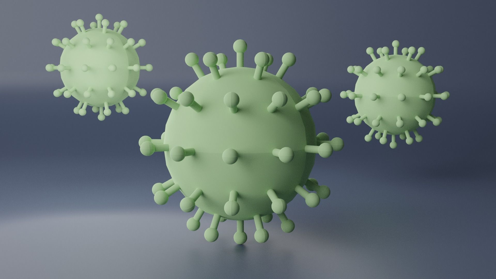 Corona Virus Low-poly 3D model_9