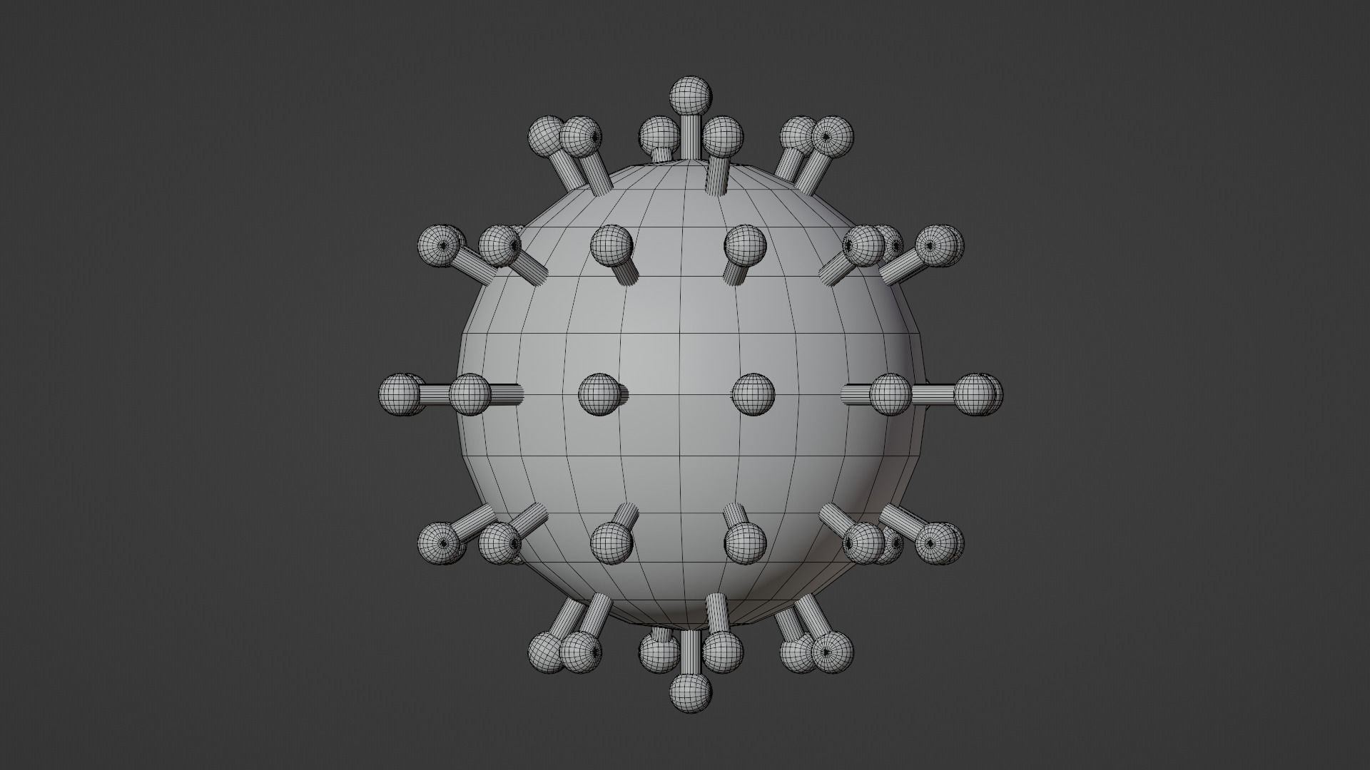 Corona Virus Low-poly 3D model_5