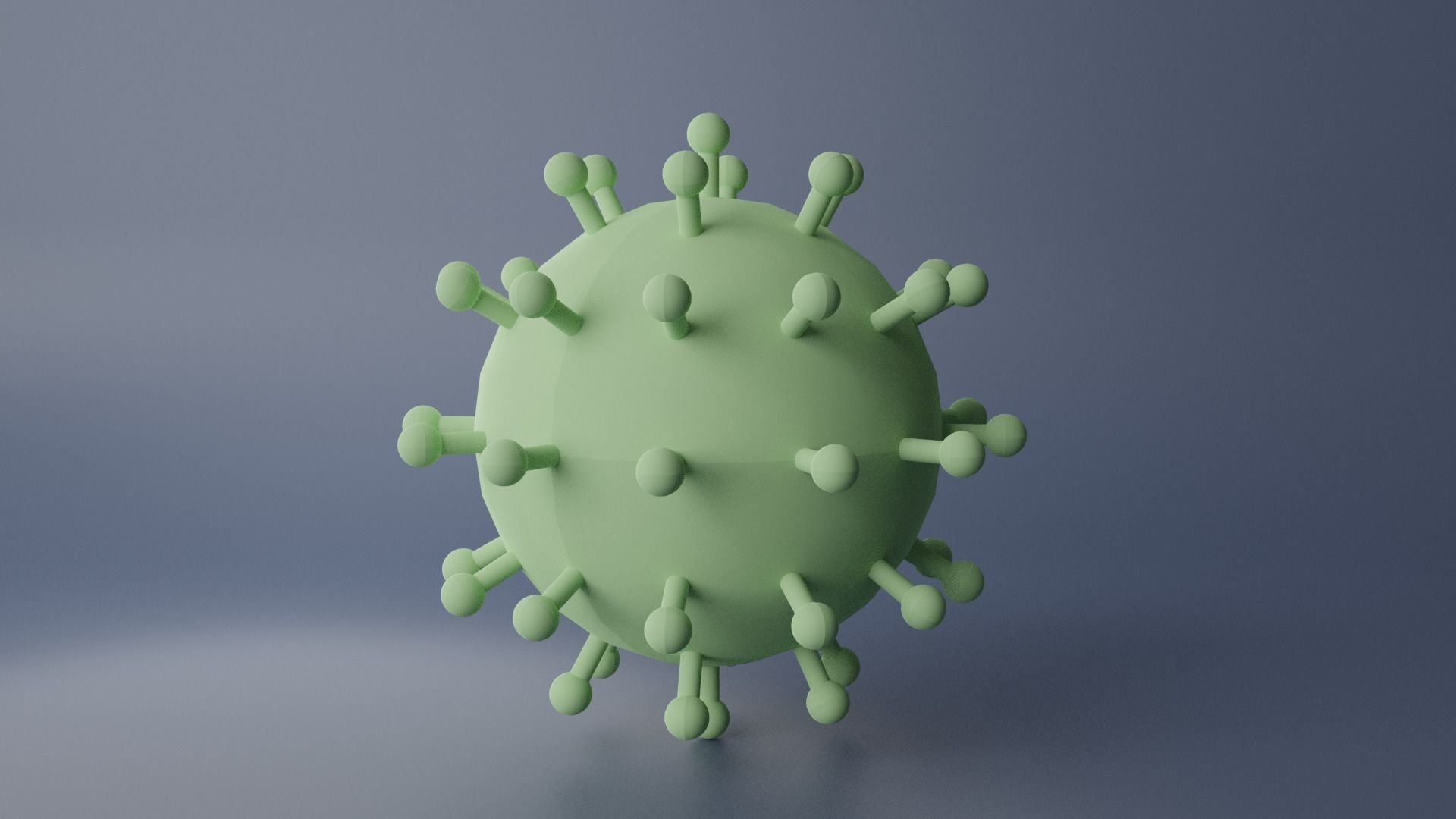 Corona Virus Low-poly 3D model_6