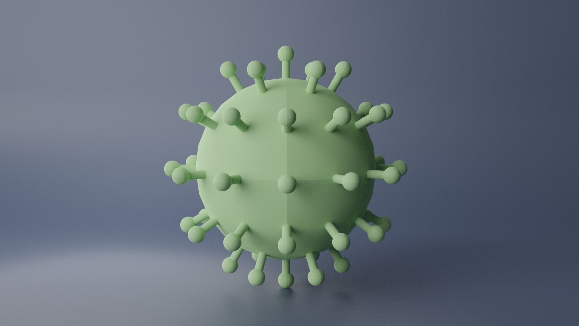Corona Virus Low-poly 3D model_7