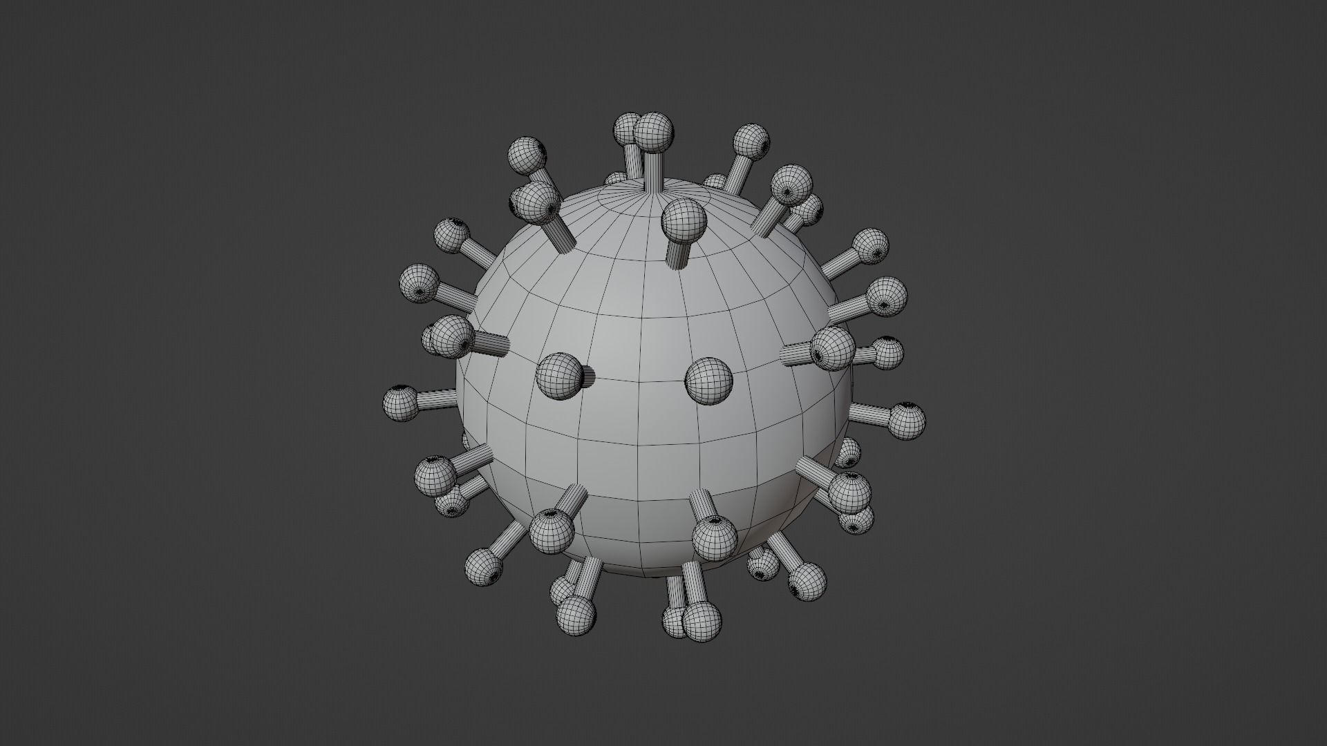 Corona Virus Low-poly 3D model_4