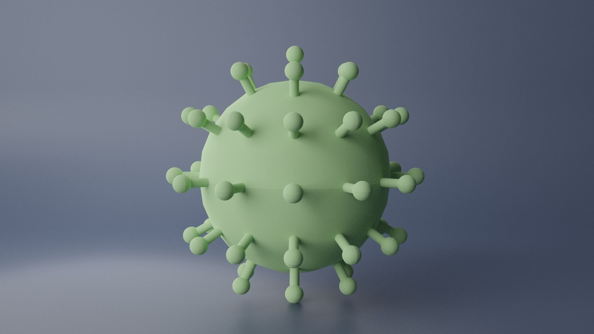 Corona Virus Low-poly 3D model_2