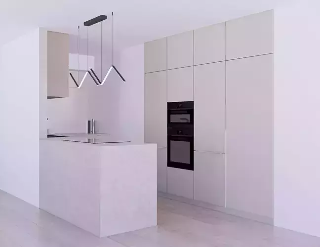Modern Kitchen Created in Revit 10