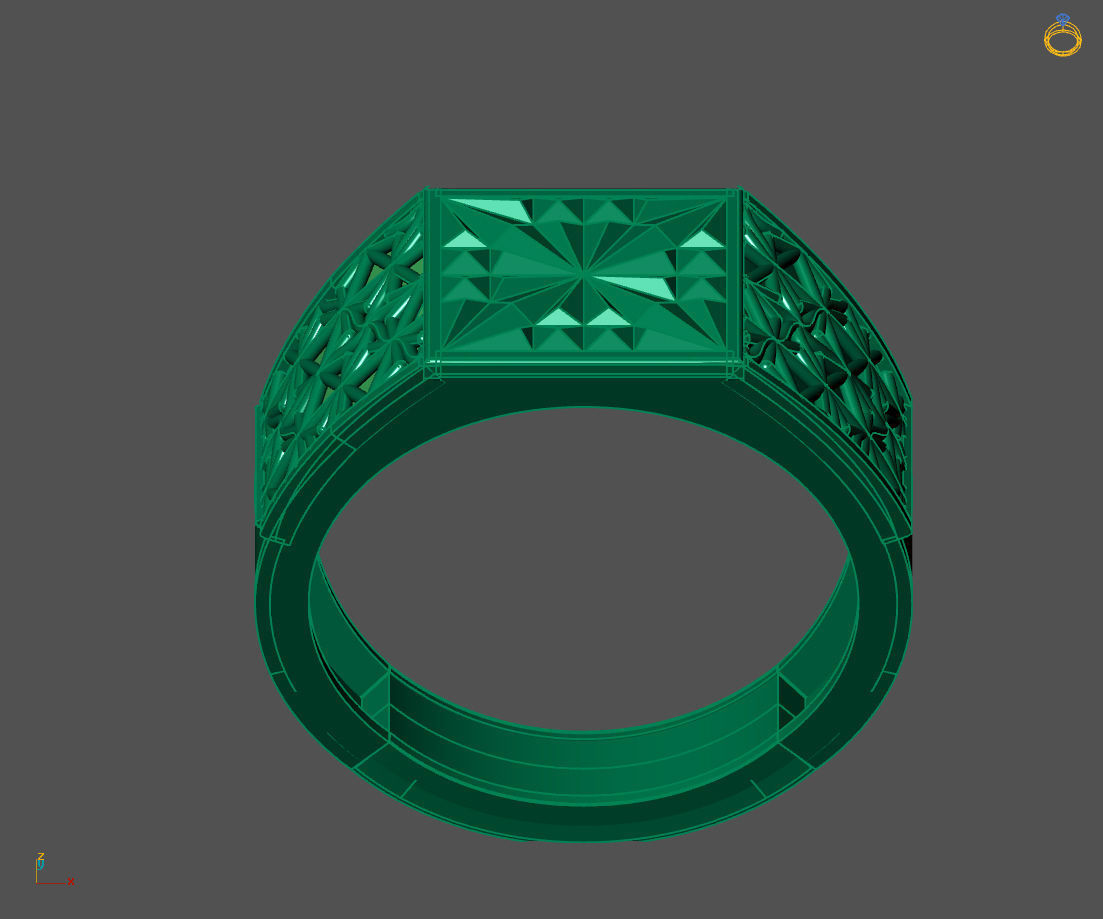 Gents Ring - Mens Ring STL READY FILES With 3DM Files 3D model 3D print model_2
