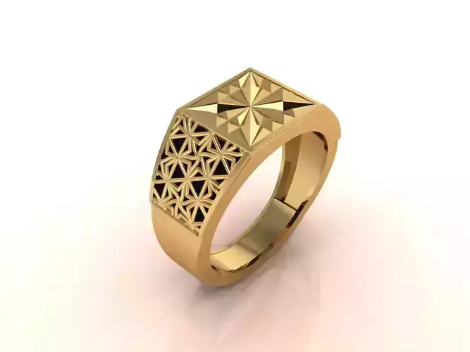 Gents Ring - Mens Ring STL READY FILES With 3DM Files 3D model