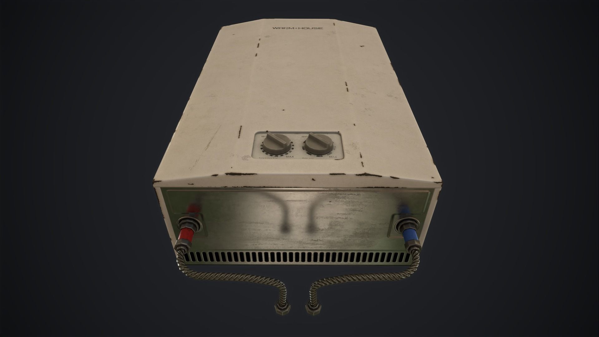 Domestic Water Boiler Low-poly 3D model_6