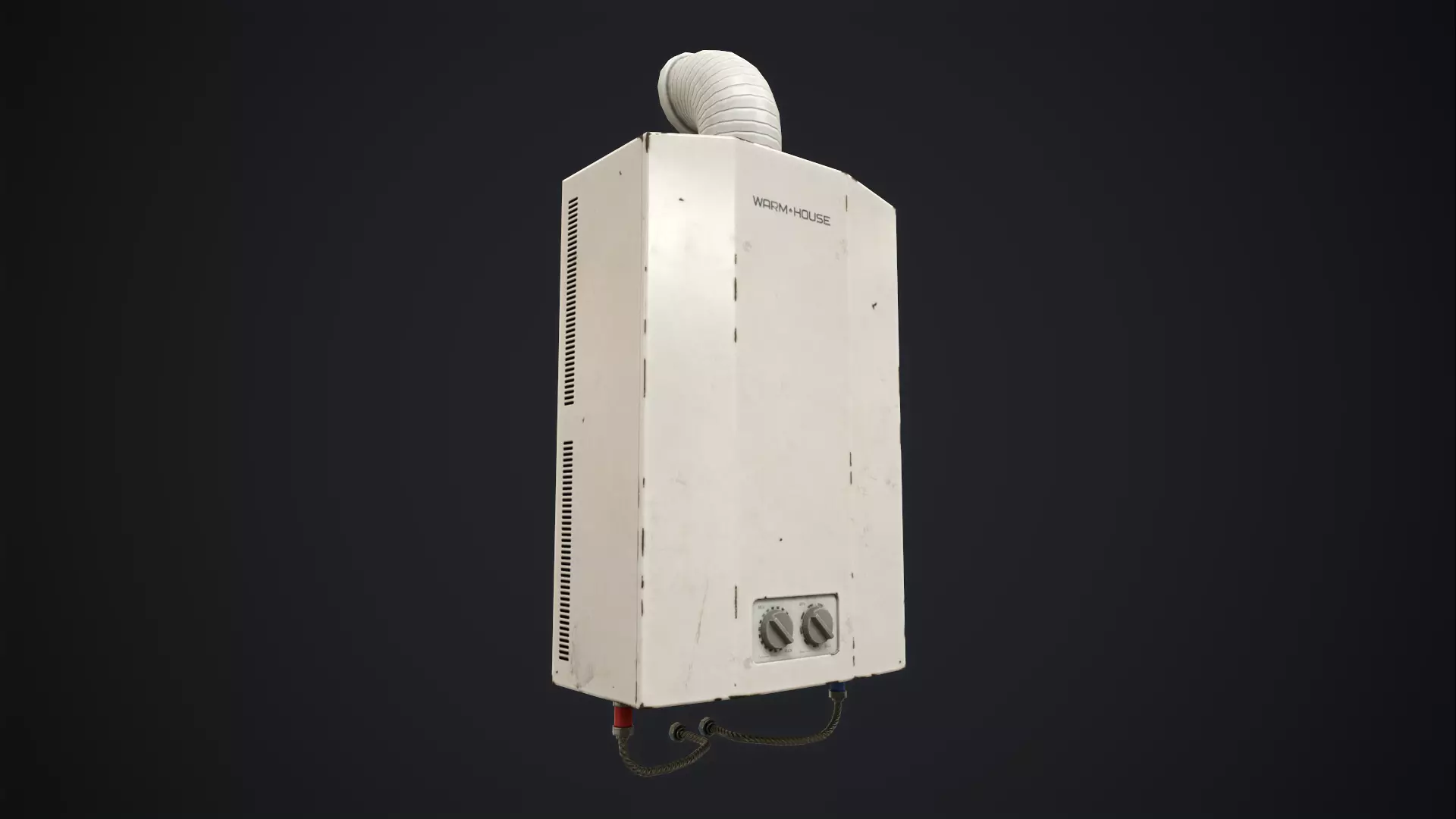Domestic Water Boiler Low-poly 3D model_0