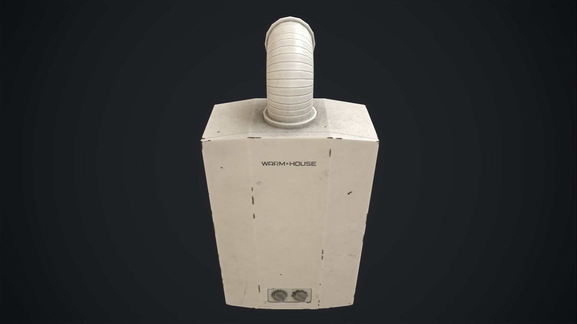 Domestic Water Boiler Low-poly 3D model_7