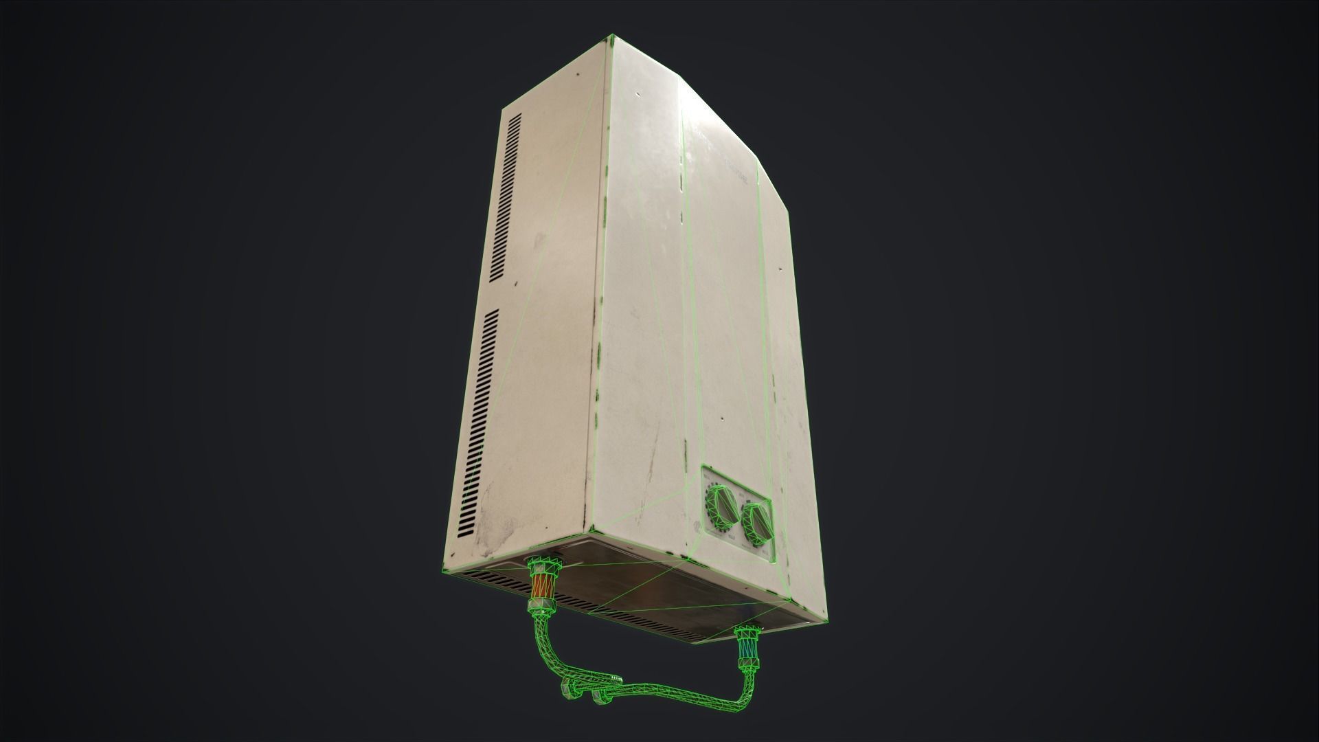 Domestic Water Boiler Low-poly 3D model_3