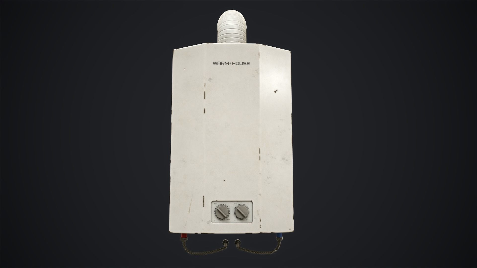 Domestic Water Boiler Low-poly 3D model_4