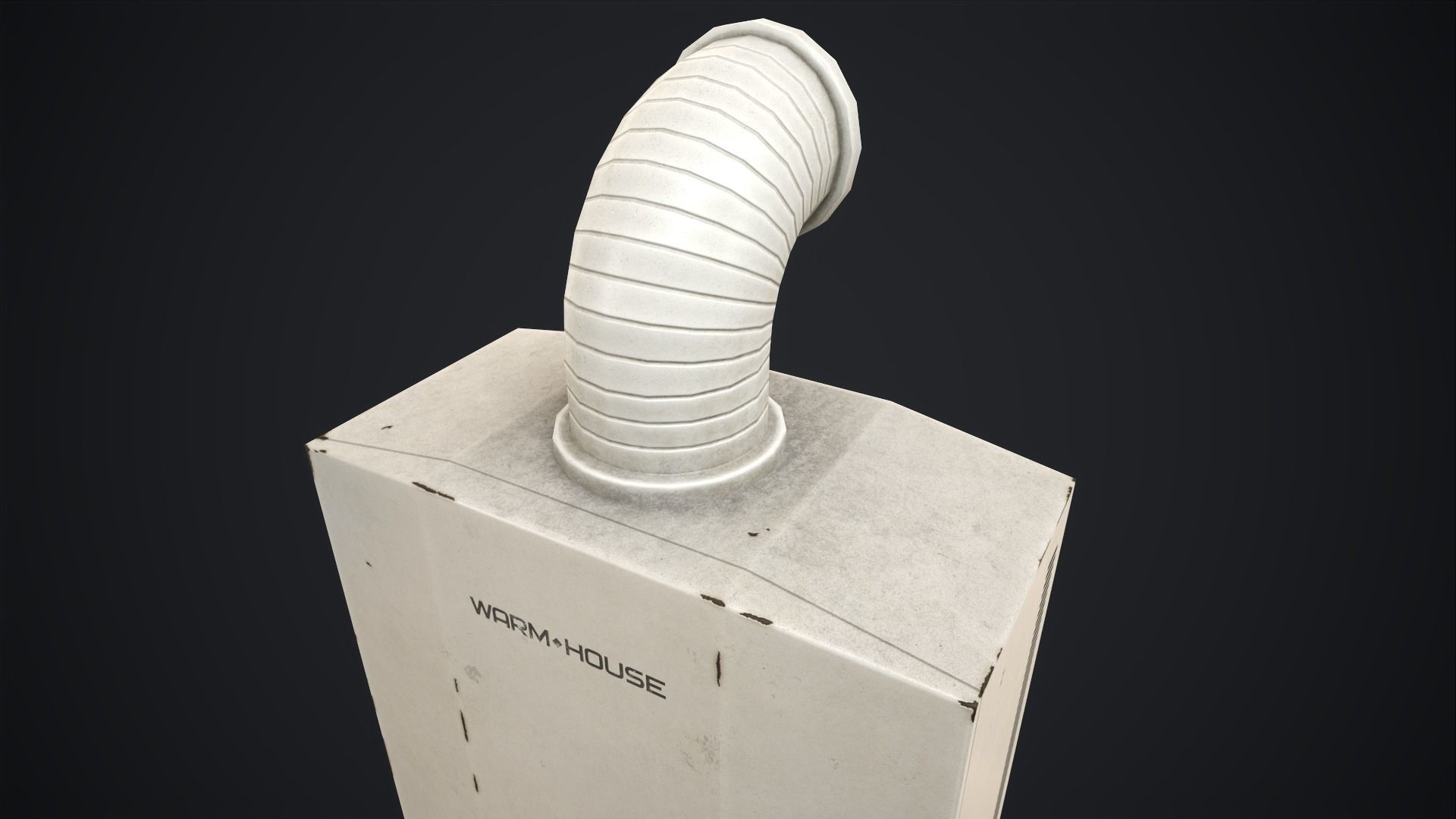 Domestic Water Boiler Low-poly 3D model_9