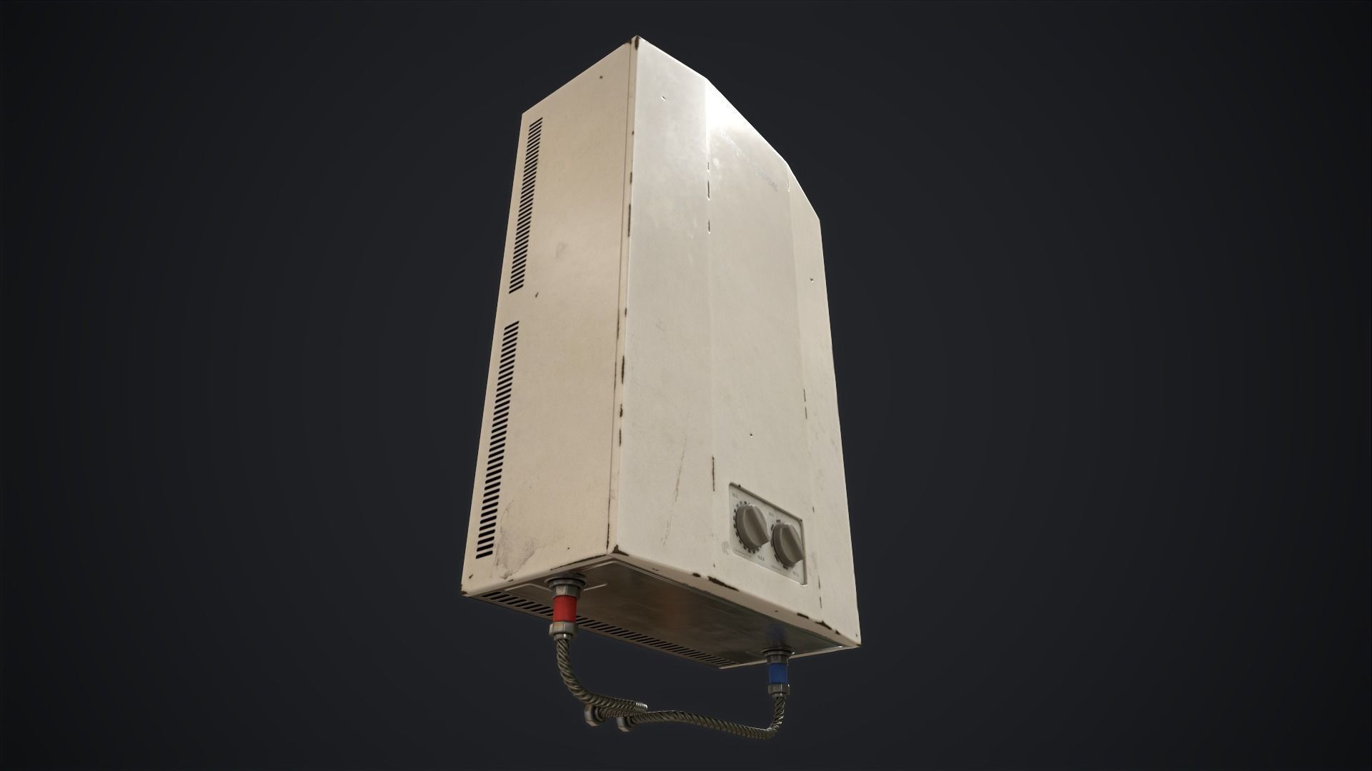 Domestic Water Boiler Low-poly 3D model_1