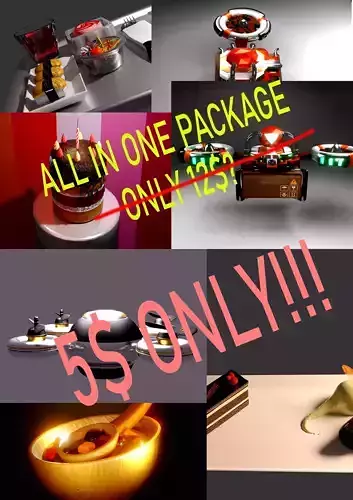 3D 5 in 1 Models Package   3D model 3D 5 in 1 Models Package   3D model