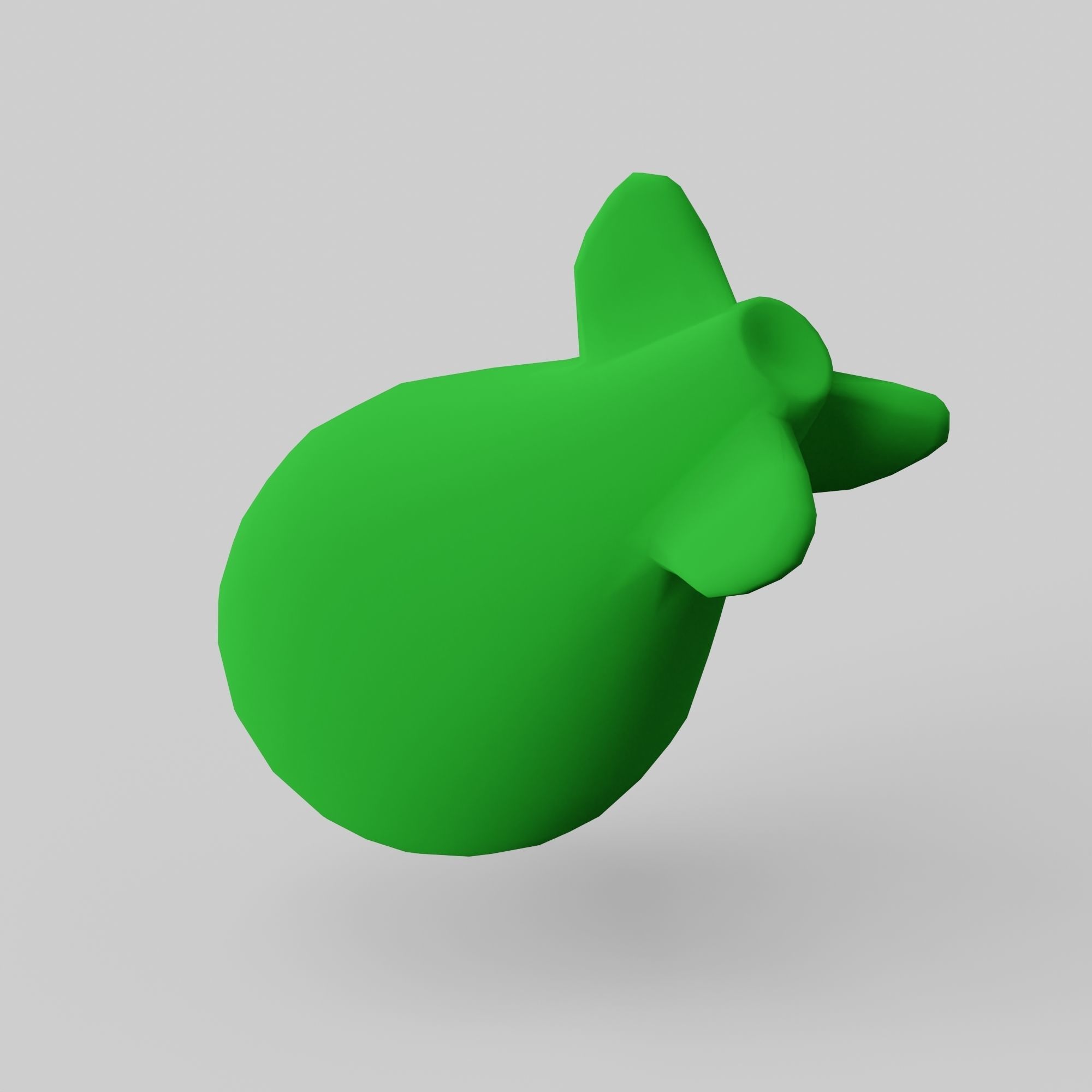 Nuclear Atom Bomb in Steampunk Style Low-poly 3D model_8