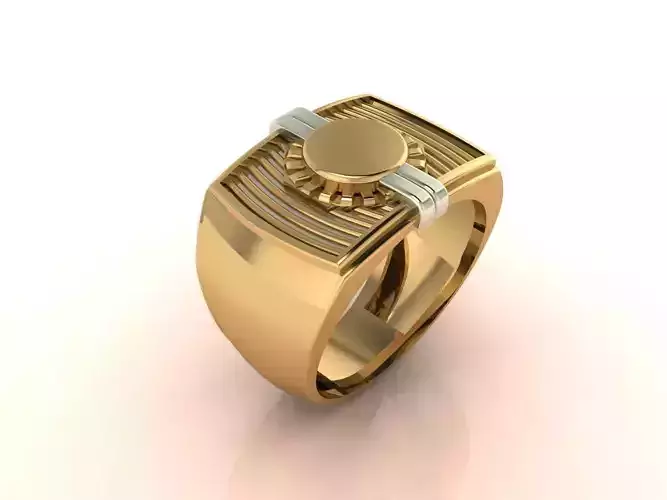 Gents Ring - Mens Ring STL READY FILES With 3DM Files 3D model