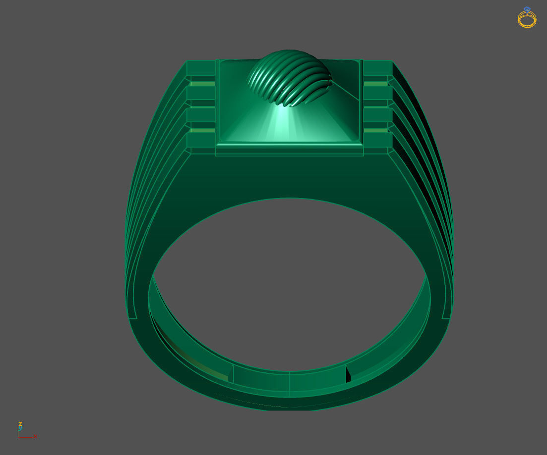 Gents Ring - Mens Ring STL READY FILES With 3DM Files 3D model 3D print model_2