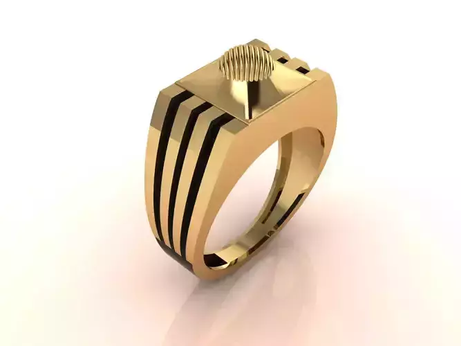 Gents Ring - Mens Ring STL READY FILES With 3DM Files 3D model