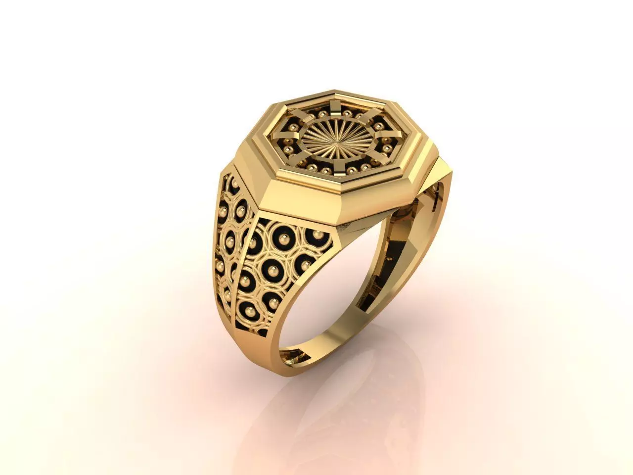 Gents Ring - Mens Ring STL READY FILES With 3DM Files 3D model 3D print model_0