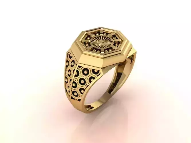 Gents Ring - Mens Ring STL READY FILES With 3DM Files 3D model
