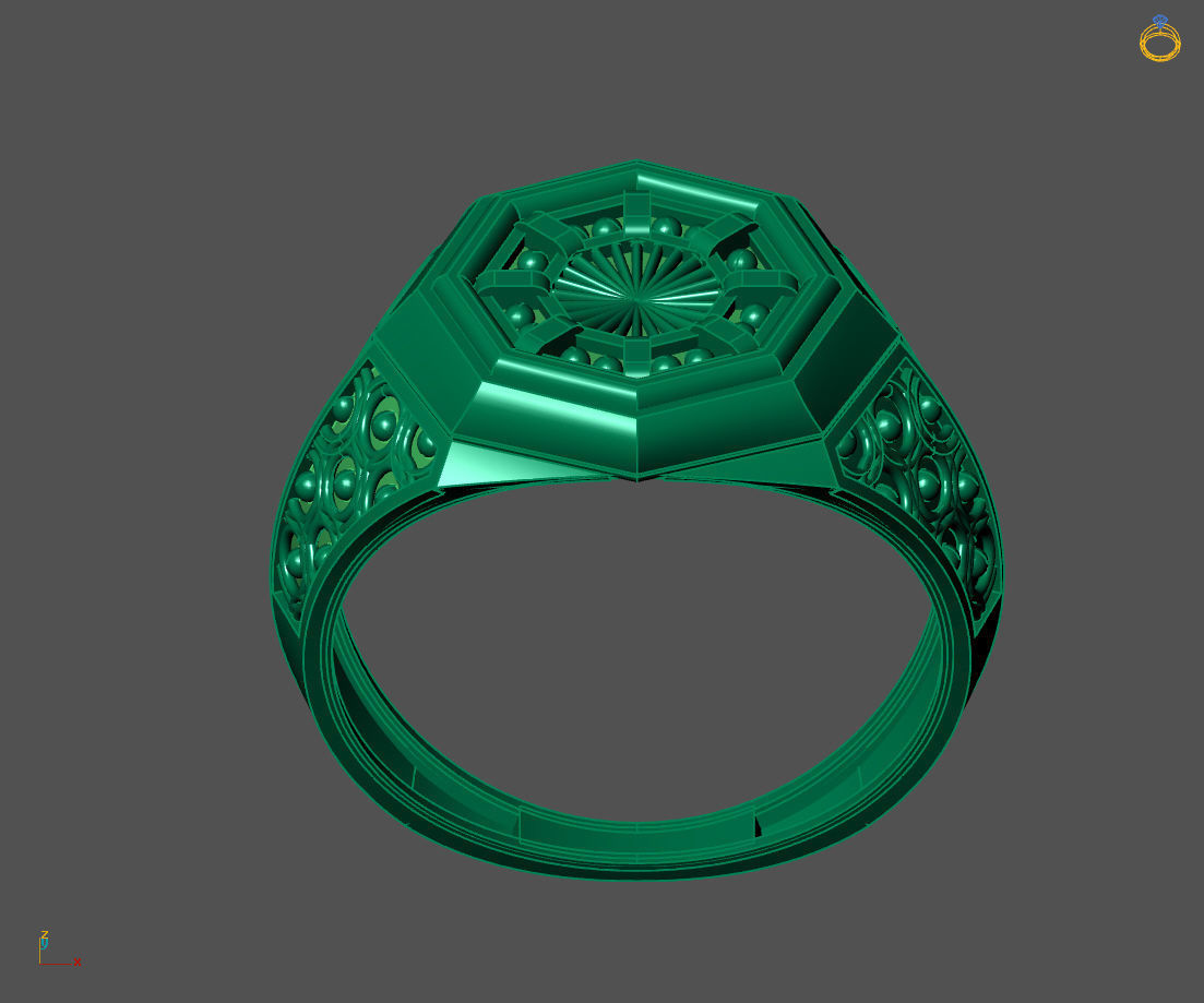 Gents Ring - Mens Ring STL READY FILES With 3DM Files 3D model 3D print model_2
