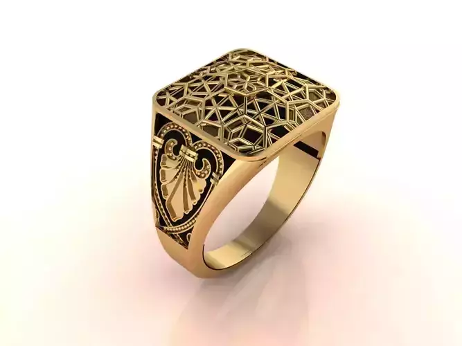 Gents Ring - Mens Ring STL READY FILES With 3DM Files 3D model