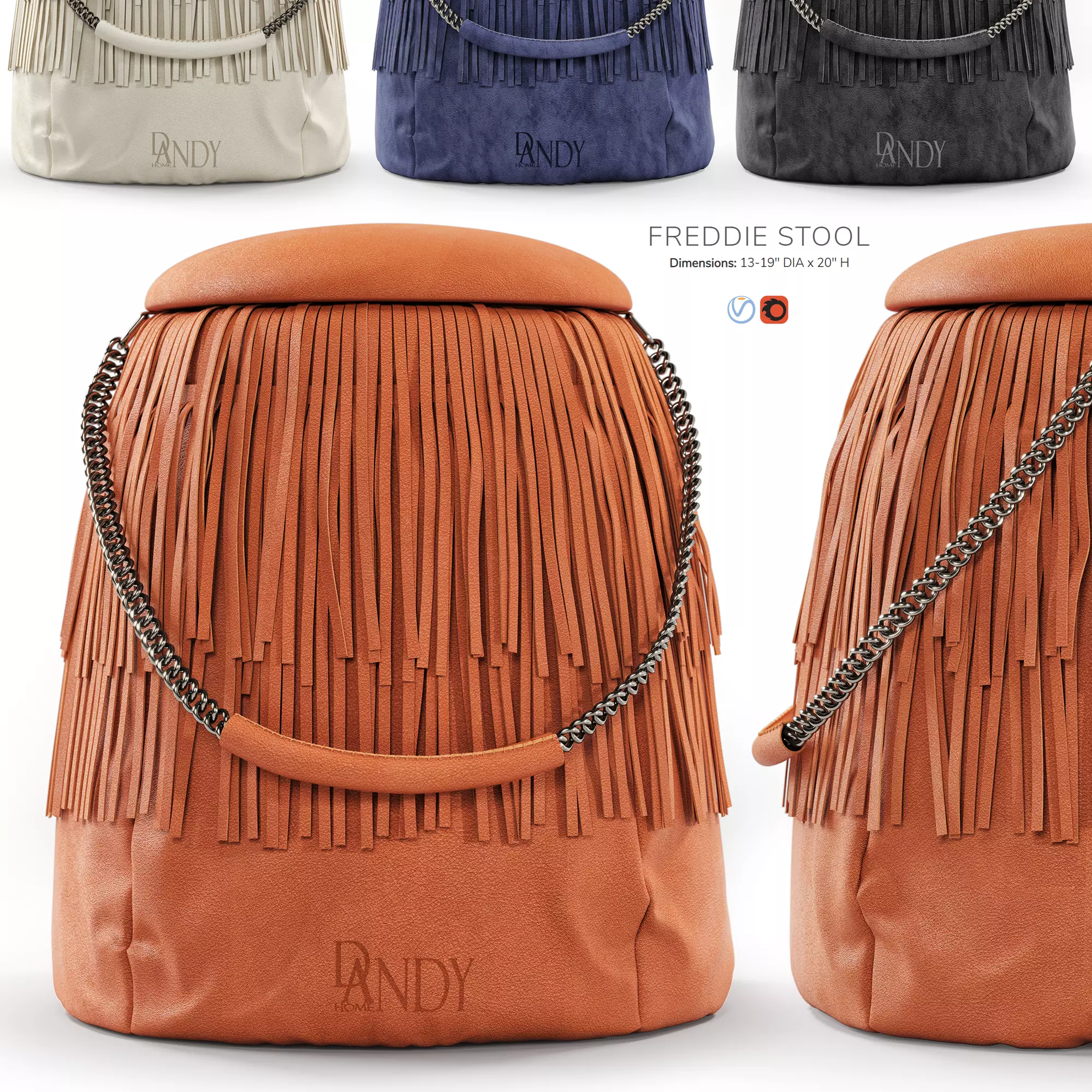 GAMMA FREDDIE STOOL 3D model_0