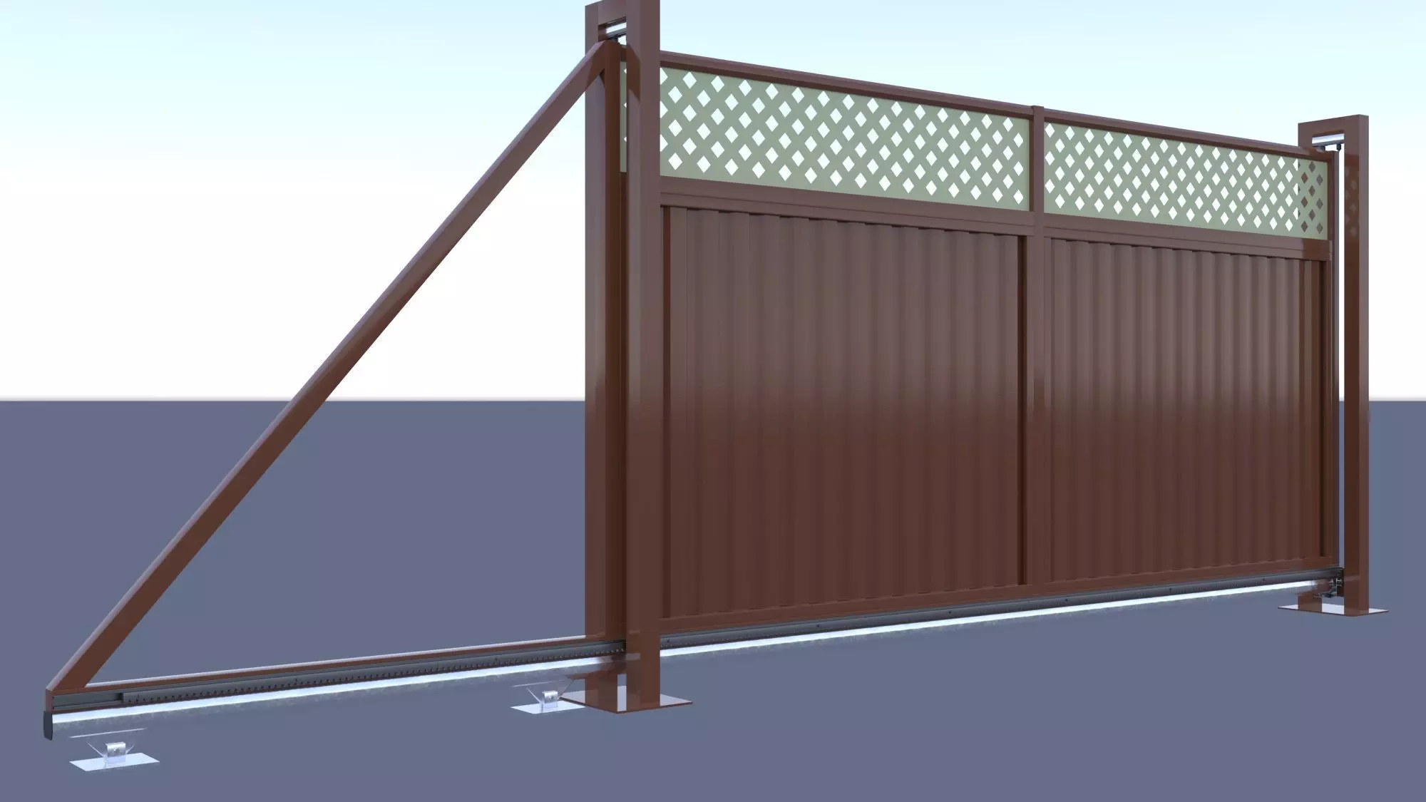 sliding gates 3D model_0