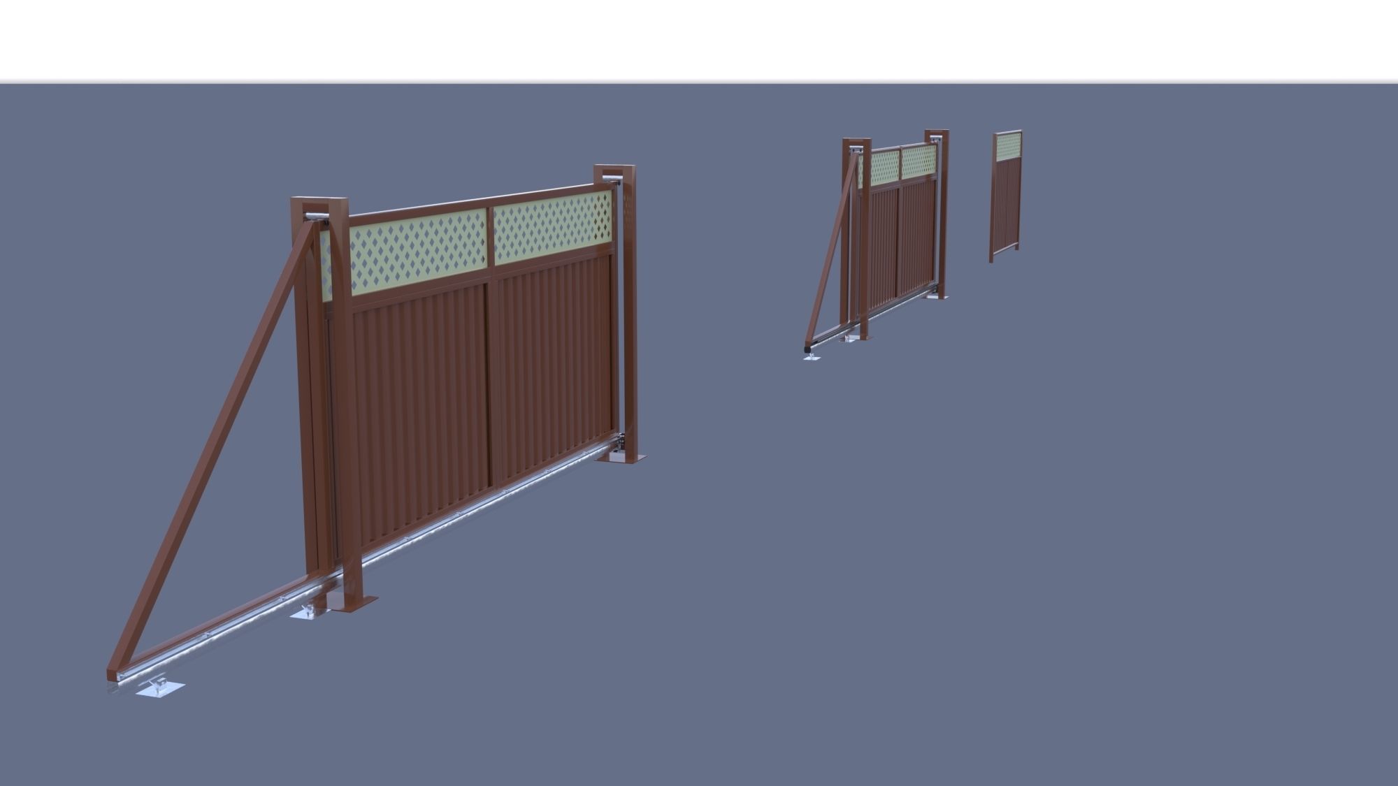sliding gates 3D model_1