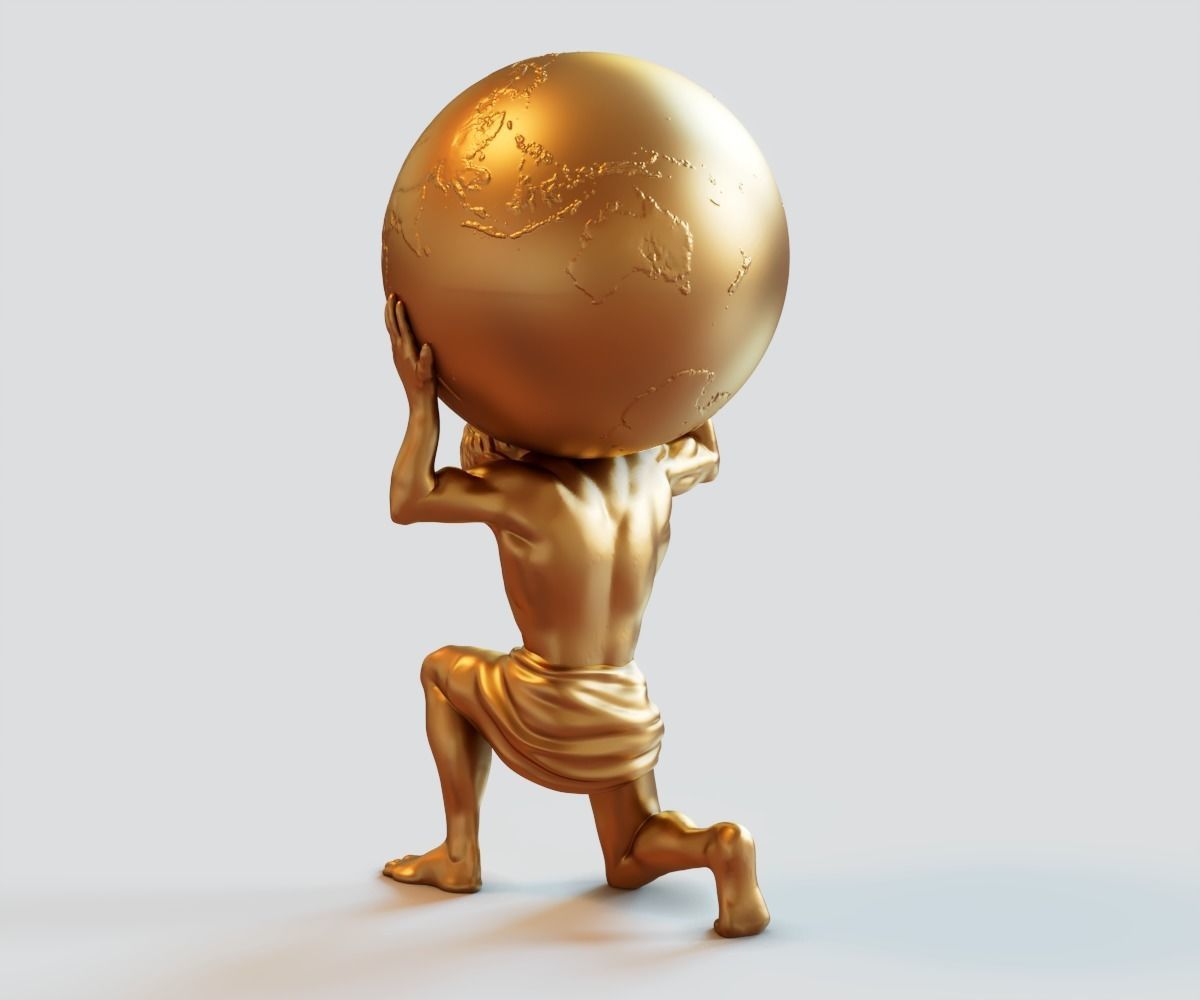 hercules holding the world 3D model 3D printable CGTrader