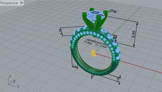 Signet  ring 2846 3D print model 3D print model_7
