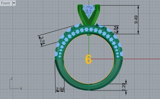 Signet  ring 2846 3D print model 3D print model_5