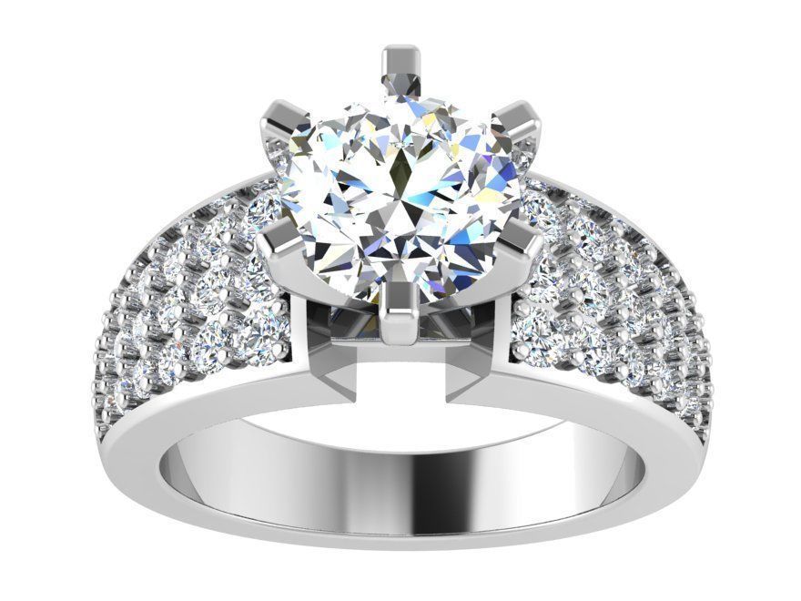 Dressy Diamond ring 2847 3D print model 3D print model_2