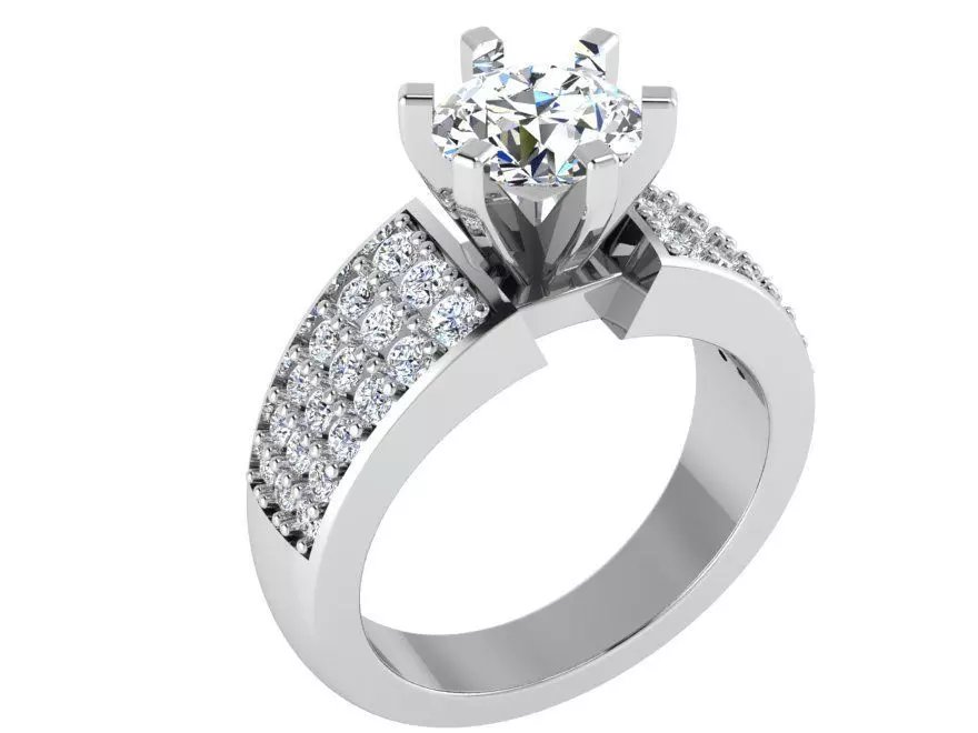 Dressy Diamond ring 2847 3D print model 3D print model_0