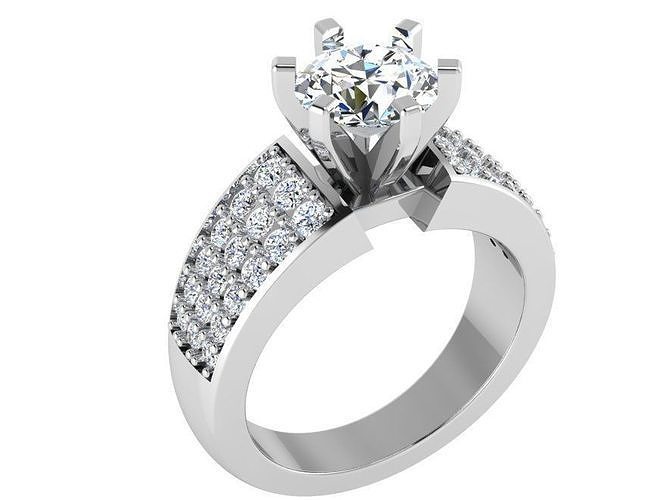 Dressy Diamond ring 2847 3D print model 3D print model