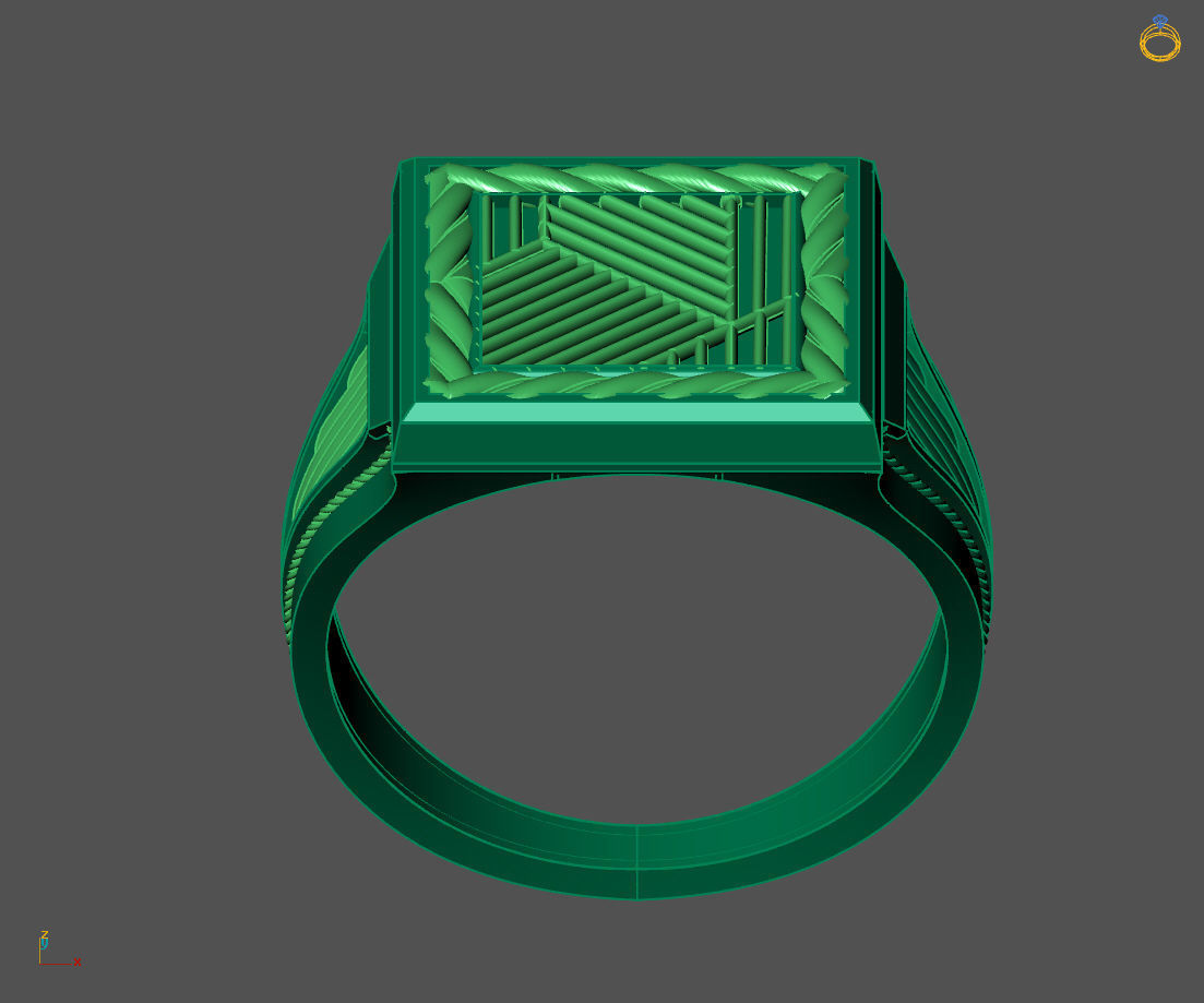 Gents Ring - Mens Ring STL READY FILES With 3DM Files 3D model 3D print model_2