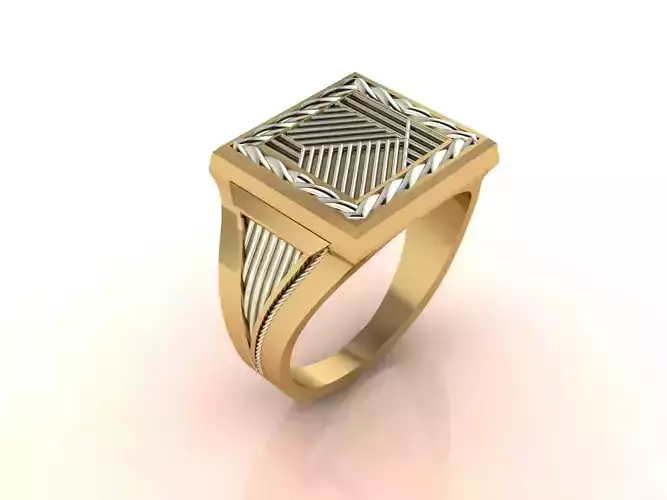 Gents Ring - Mens Ring STL READY FILES With 3DM Files 3D model