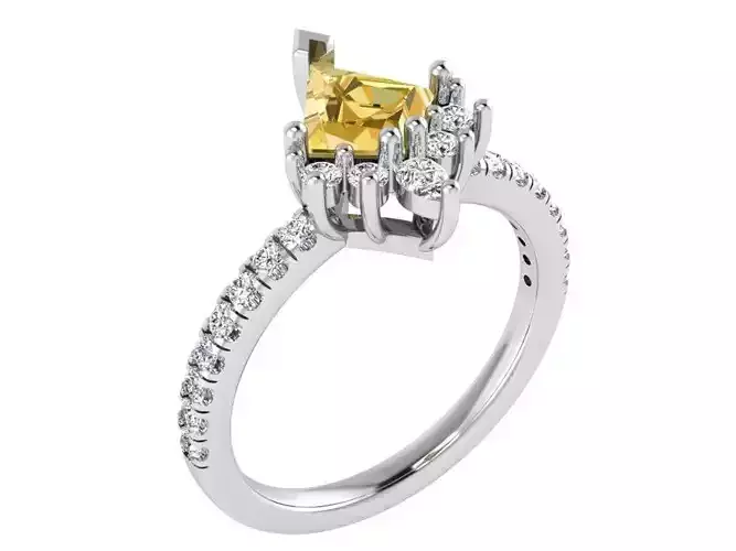 Yellow crown ring 2848 3D print model