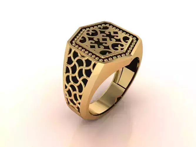 Gents Ring - Mens Ring STL READY FILES With 3DM Files 3D model