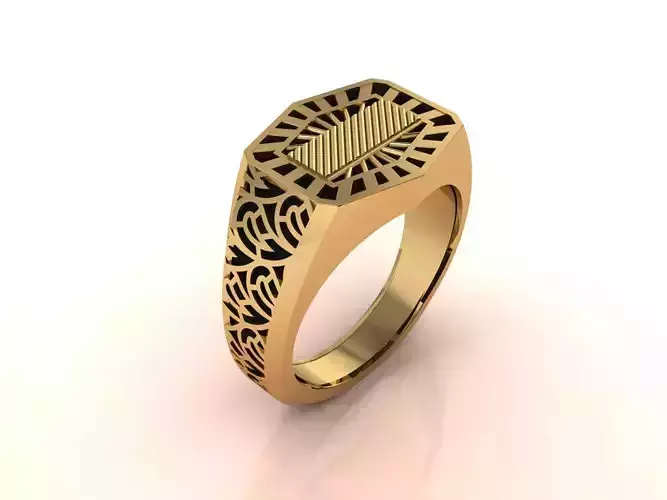 Gents Ring - Mens Ring STL READY FILES With 3DM Files 3D model