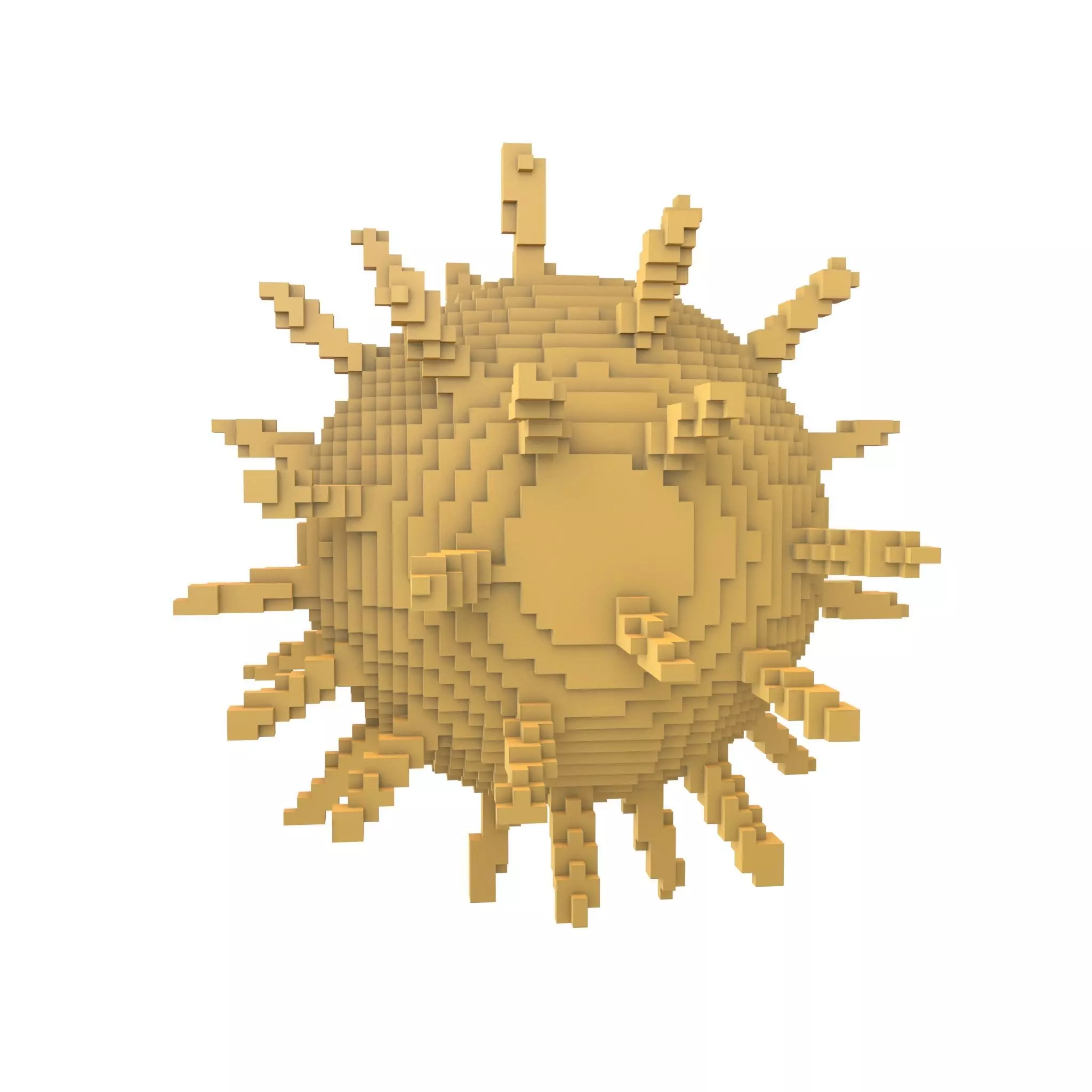 Voxel Virus v2 008 Low-poly 3D model_0