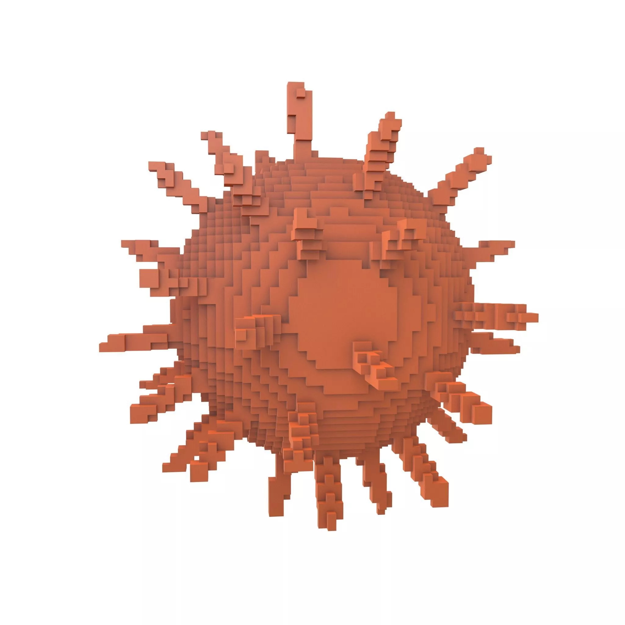 Voxel Virus v2 009 Low-poly 3D model
