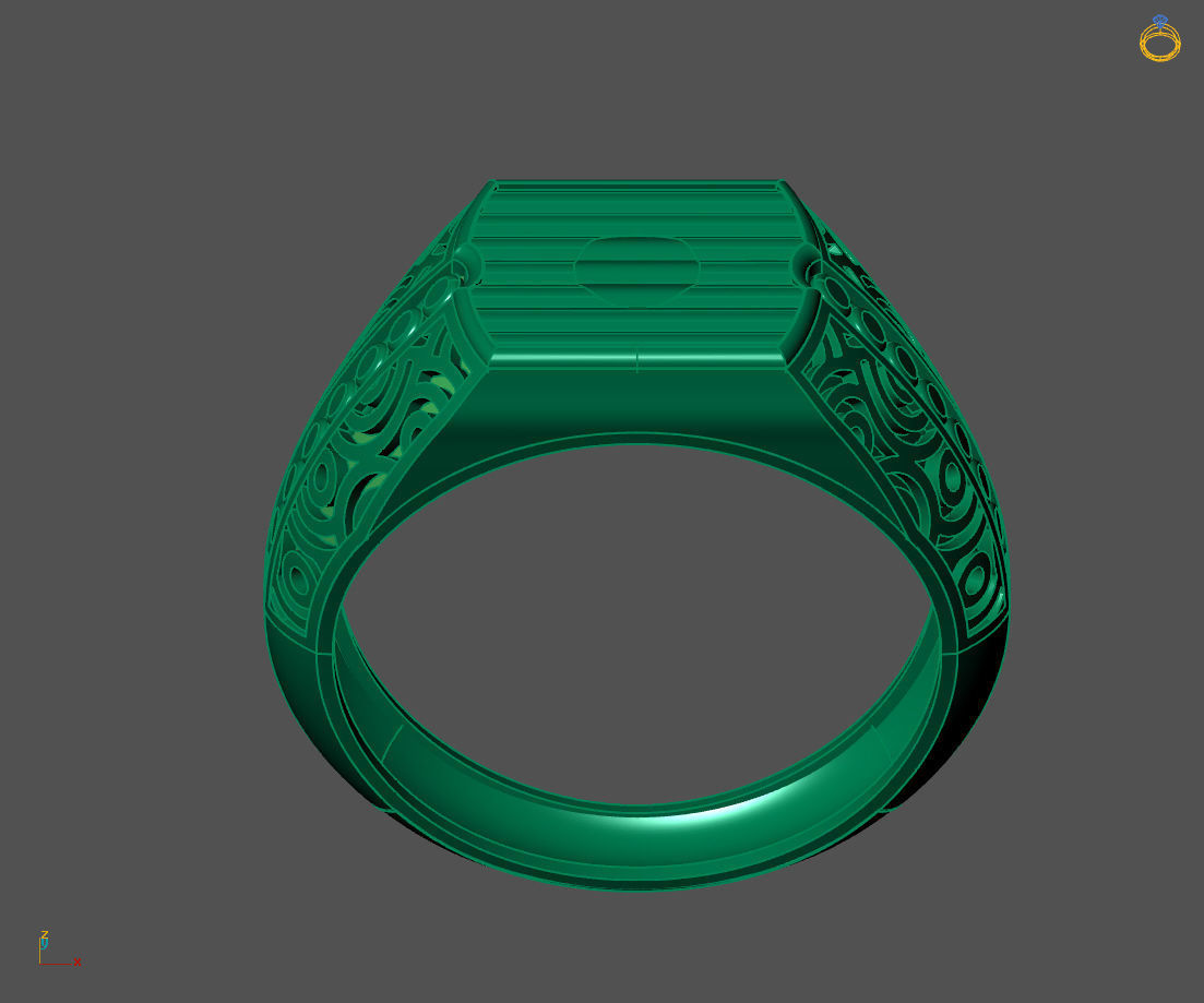 Gents Ring - Mens Ring STL READY FILES With 3DM Files 3D model 3D print model_2