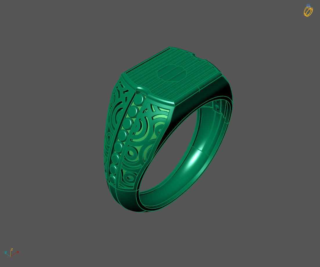 Gents Ring - Mens Ring STL READY FILES With 3DM Files 3D model 3D print model_1