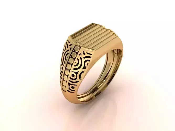 Gents Ring - Mens Ring STL READY FILES With 3DM Files 3D model