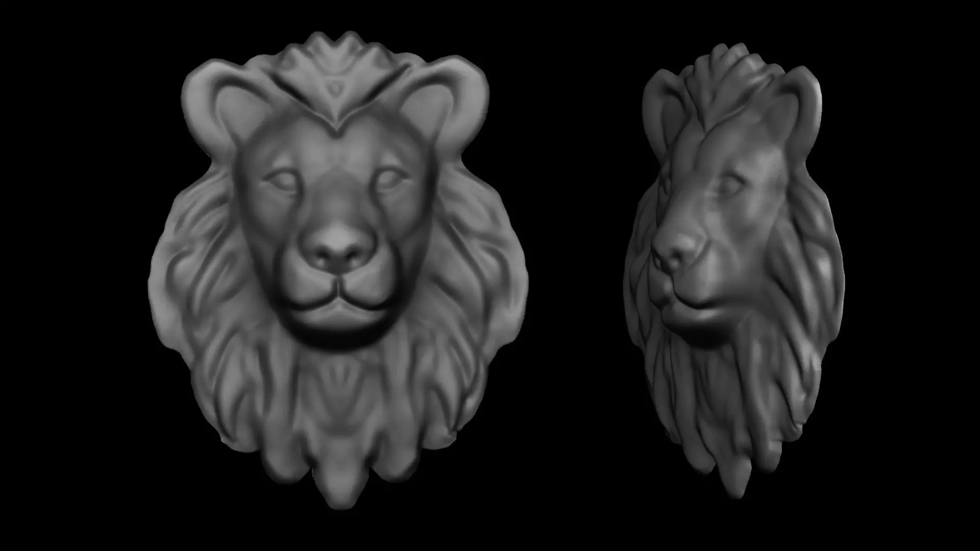 Lion Art CNC- ArtCam 3D print model_0