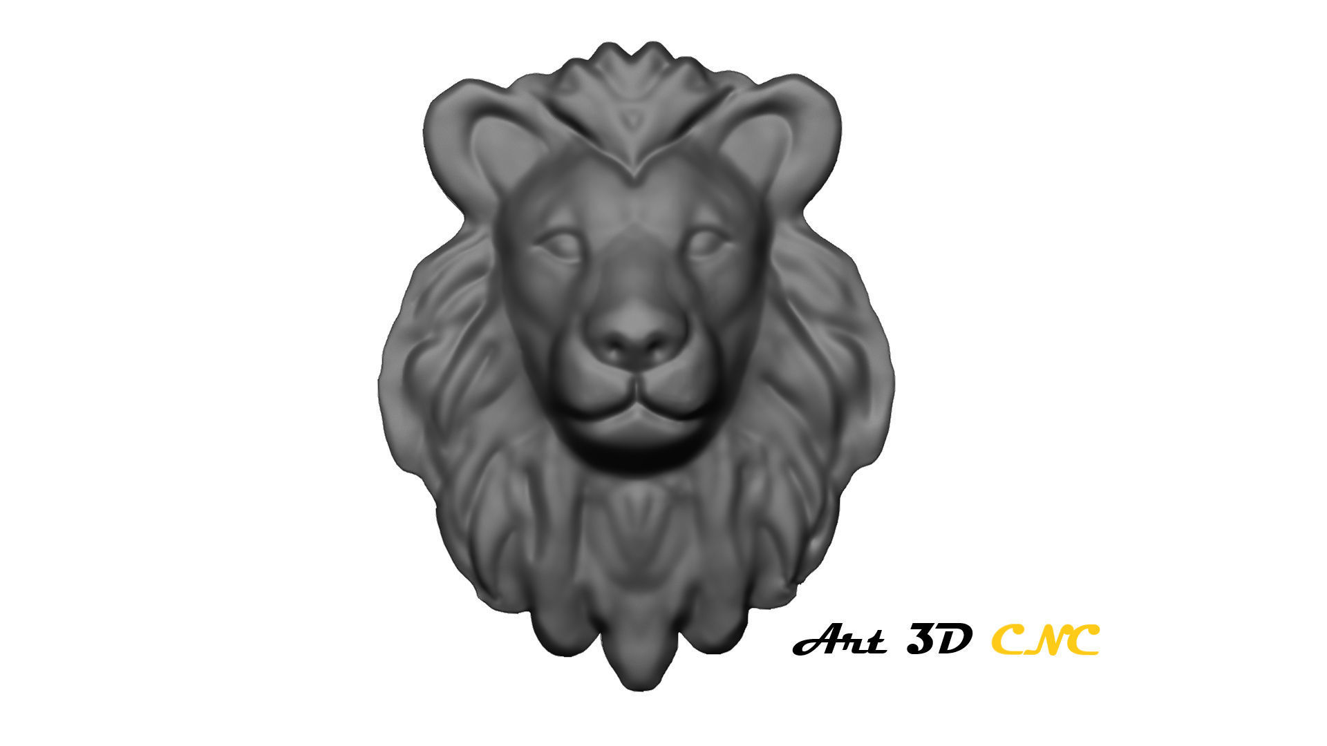 Lion Art CNC- ArtCam 3D print model_2