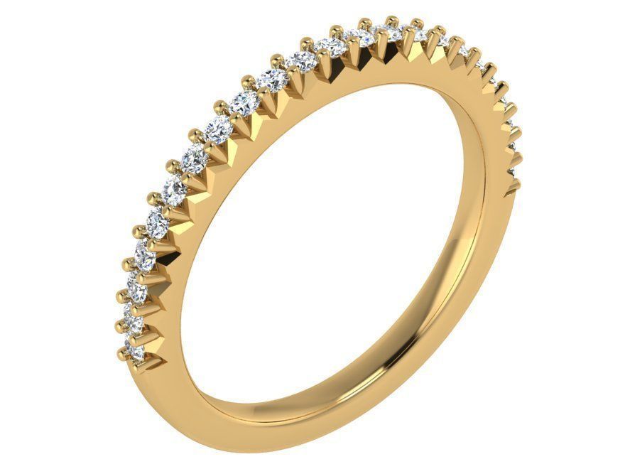 Nice round diamond ring 2850 3D print model 3D print model_1