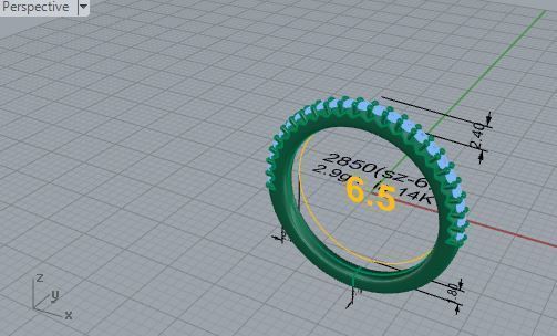 Nice round diamond ring 2850 3D print model 3D print model_7